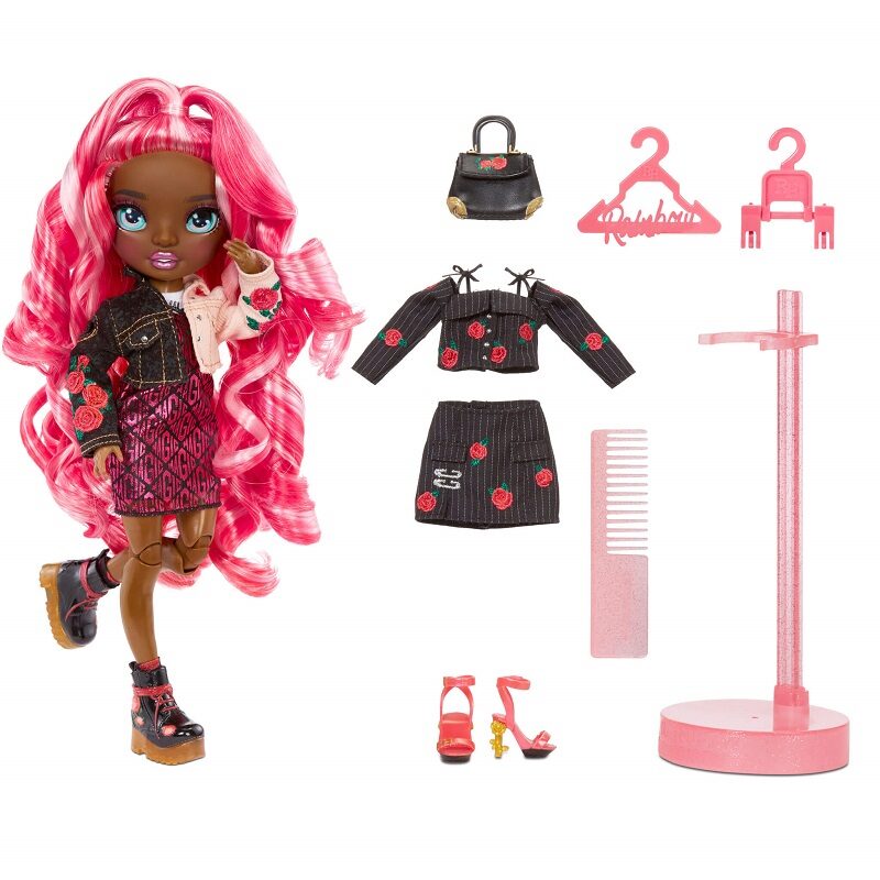 MGA 575733 - Rainbow High Daria Roselyn Fashion Doll lelle ar 2 kostīmiem