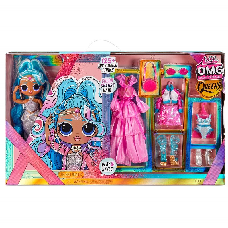MGA 579939 - LOL Surprise OMG Queens Splash Beauty fashion doll with 125+ Mix and Match Fashion Looks