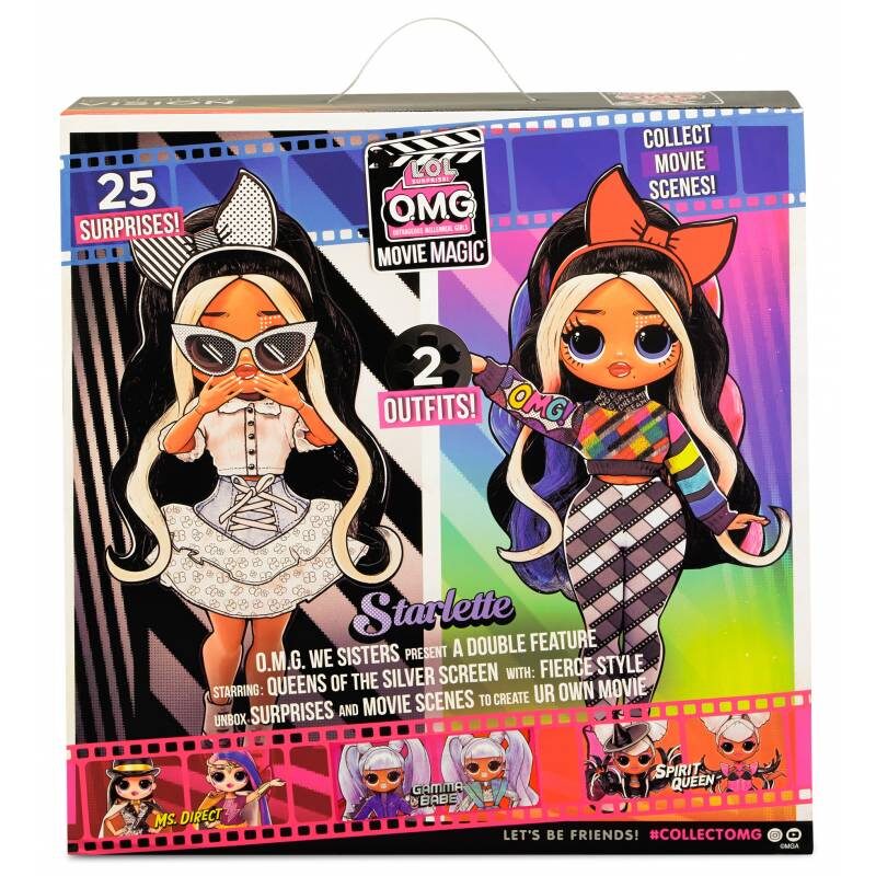 MGA 577911 - LOL Surprise OMG Movie Magic Starlette Fashion Doll modes lelle ar 25 pārsteigumiem