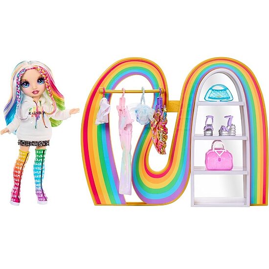 MGA 543183 - Rainbow High Amaya's Rainbow Closet varavīksnes skapis