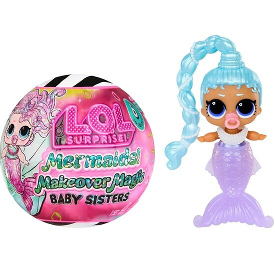 MGA 598787 - LOL Surprise! Mermaids Makeover Magic Baby Sisters mazā māsa nāriņa