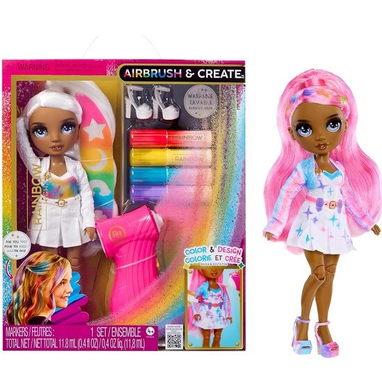 MGA 543367 - Rainbow High Air Brush & Create lelle ar pēlēkām acīm