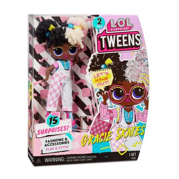  MGA 579595 - LOL Surprise Tweens Series 2 Fashion Doll Gracie Skates lelle ar 15 pārsteigumiem