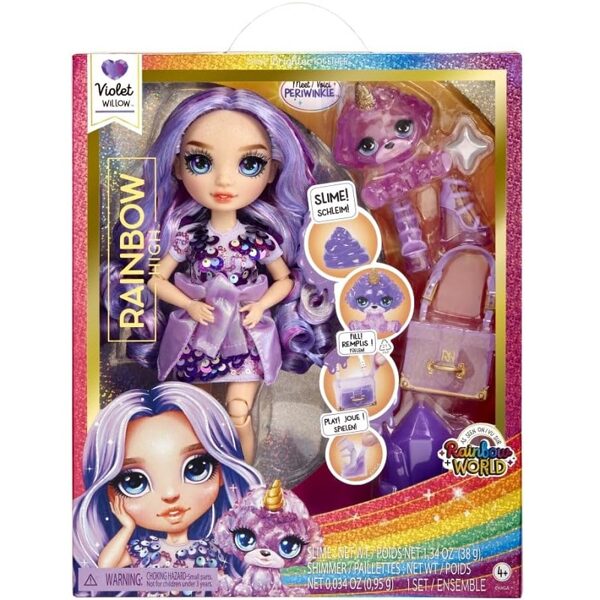 MGA 503422 - Rainbow High Violet Willow lelle ar Slime Kit & Pet