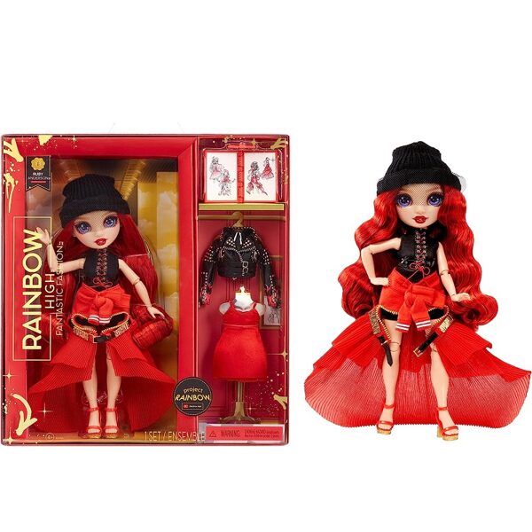 MGA 587323 - Rainbow High Fantastic Fashion Doll - Ruby Anderson red sarkana modes lelle