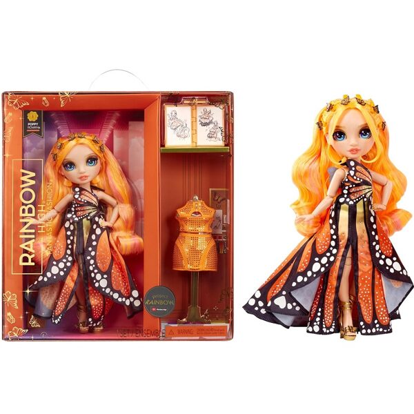 MGA 587330 - Rainbow High Fantastic Fashion Doll - Poppy Rowan orange oranža modes lelle