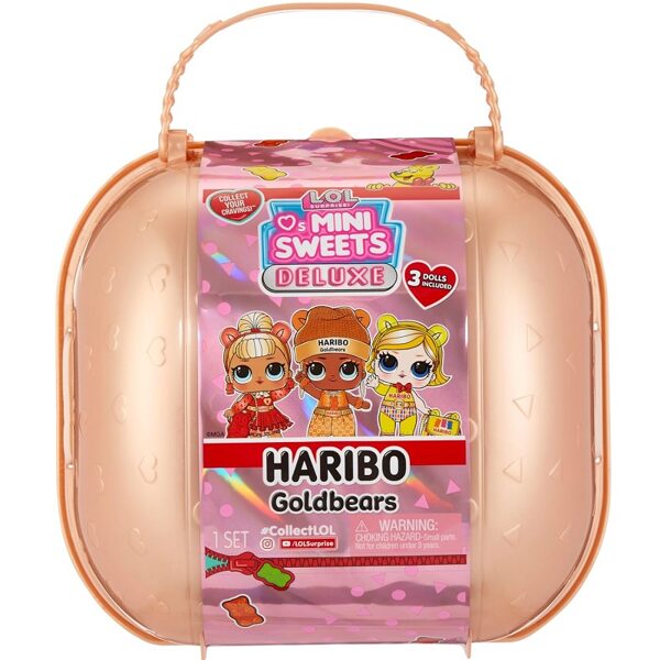 MGA 119906 - LOL Surprise Loves Mini Sweets Deluxe Haribo - Gold Bears lelle čemodāns