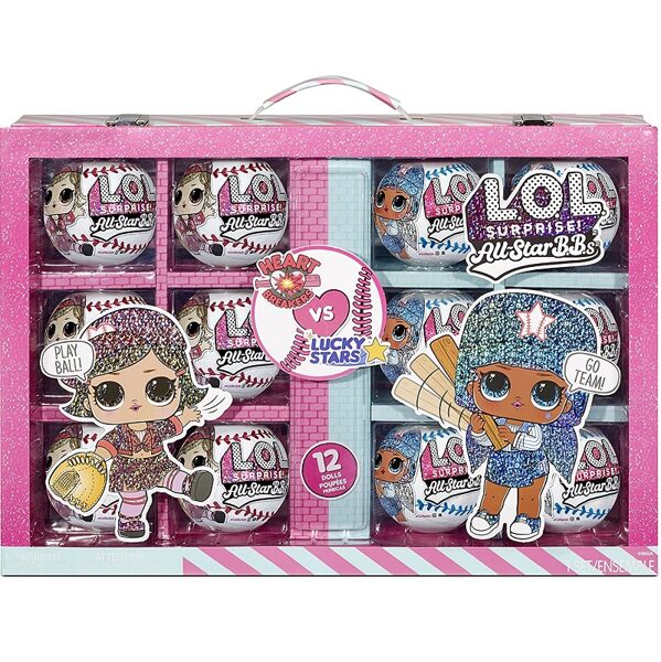 MGA 576754 - LOL Surprise All Star Sports Ultimate Collection Series 1 with 12 Sparkly Baseball Dolls