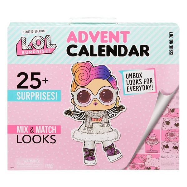 MGA 586951 - LOL Surprise Advent Calendar with 25+ Surprises Including a Collectible Doll adventes kalendārs