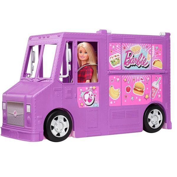 Mattel  GMW07 - Barbie Food Truck, pārtikas kemperis